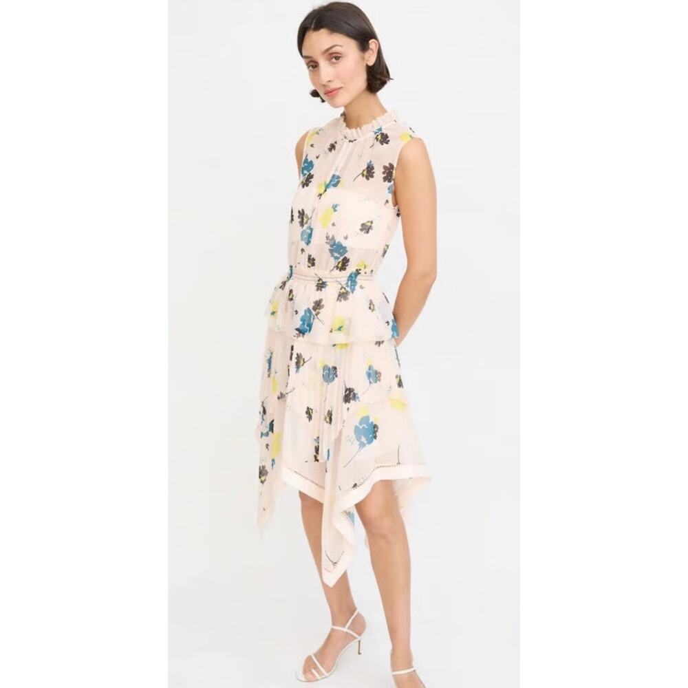 SELF-PORTRAIT Tiered floral-print chiffon dress Size UK6 US2 $480